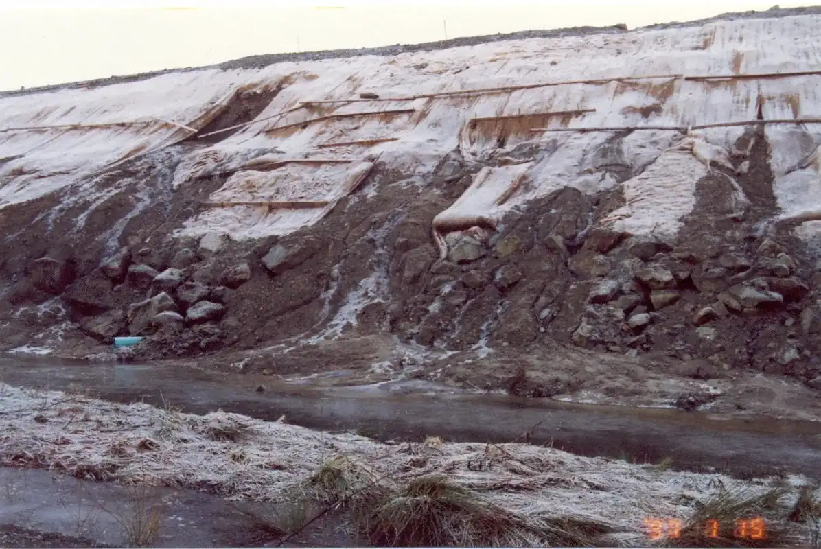 As the winter progressed, the slope continued to unravel.