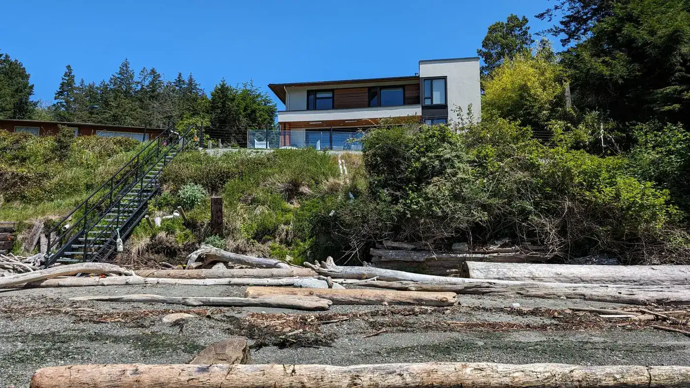 Pender Island shoreline restoration overview photo